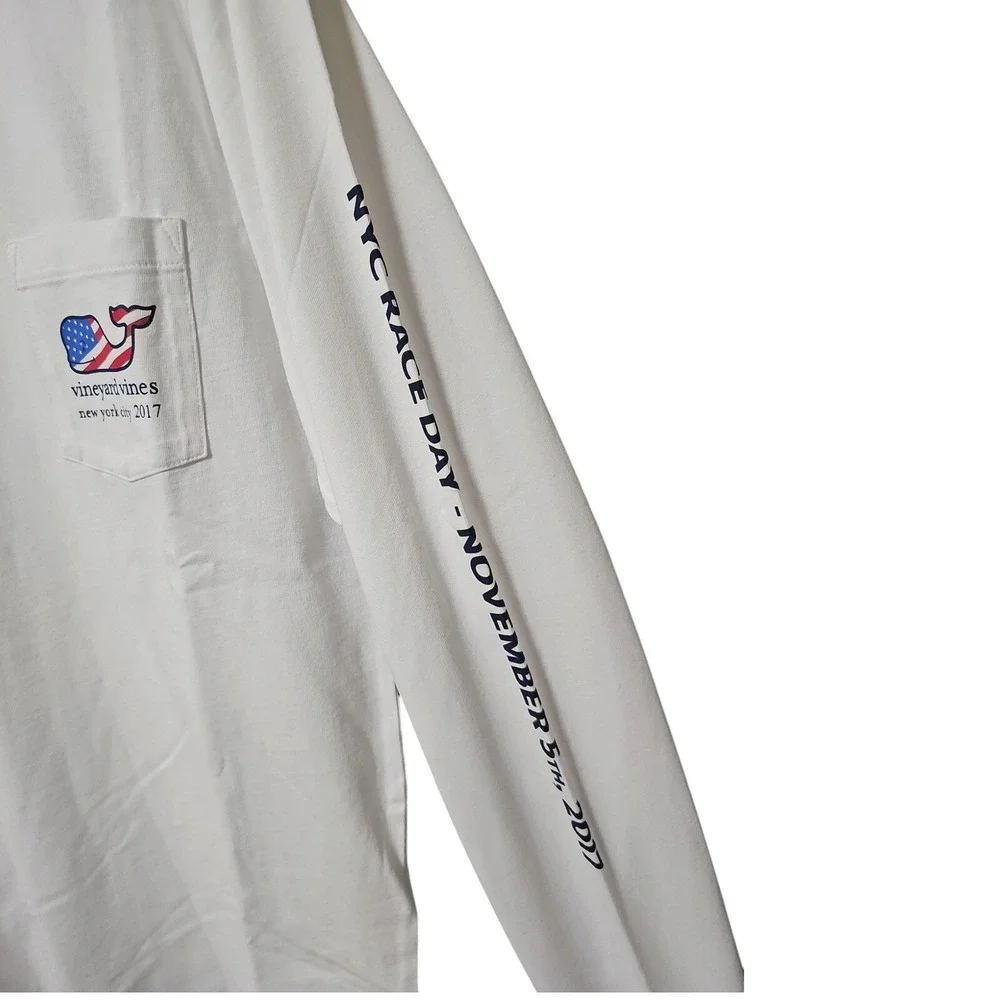 NWOT Vineyard Vines Unisex Small S RUN NYC Fresh Air‎ Fund LS Pocket Tee